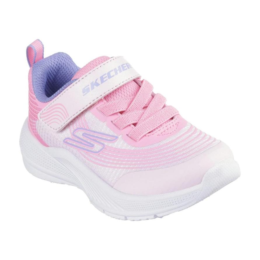 Tenis SKECHERS Bebe Microspec Advance Blanco Rosa Gris - 303575N-LTPL