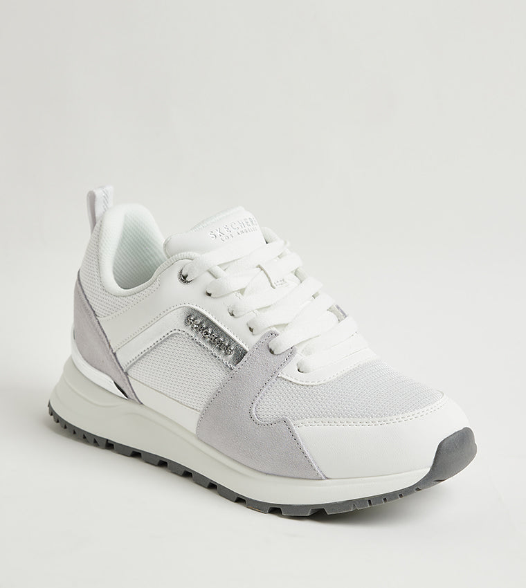 Tenis SKECHERS Dama Runway Posh Gal Blanco Gris - 177456-WSL