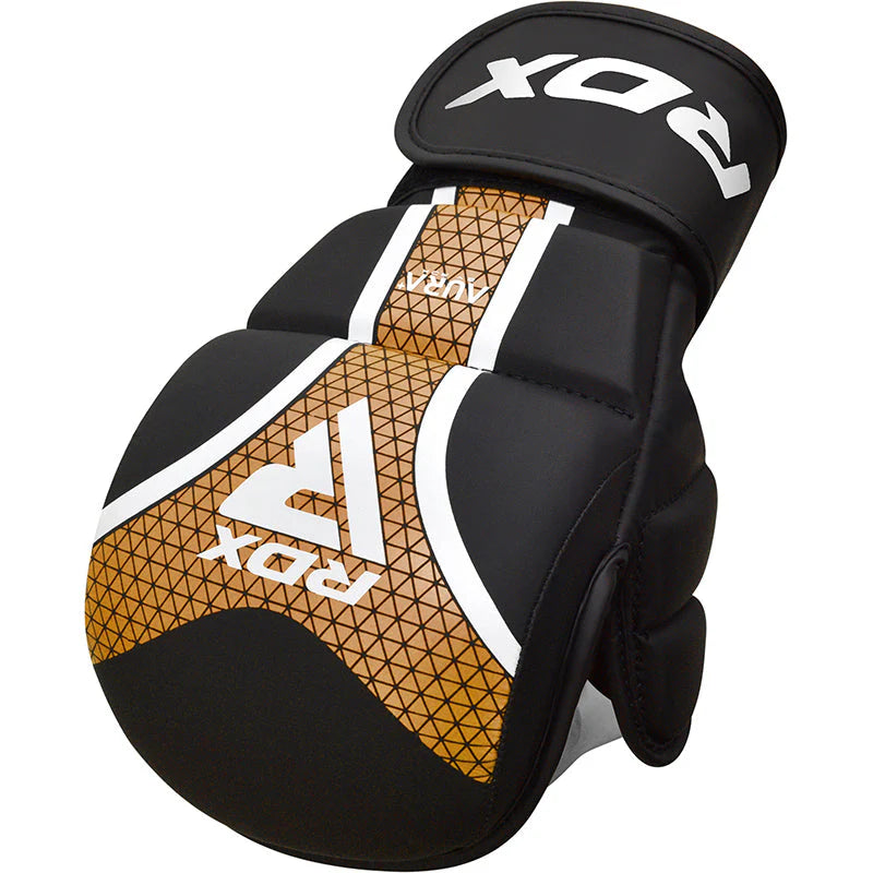 Guantes MMA RDX Negro Dorado - GSR-T17BGL