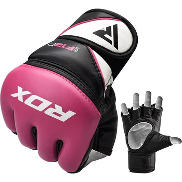 Guantes MMA RDX Negro Rosado - GGR-F12P