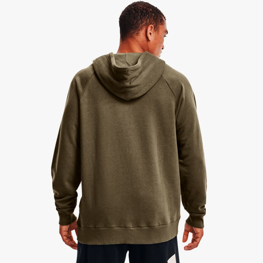 Hoodye UNDER ARMOUR Hombre Verde Logo Blanco Algodón Cerrado - 1357093-361