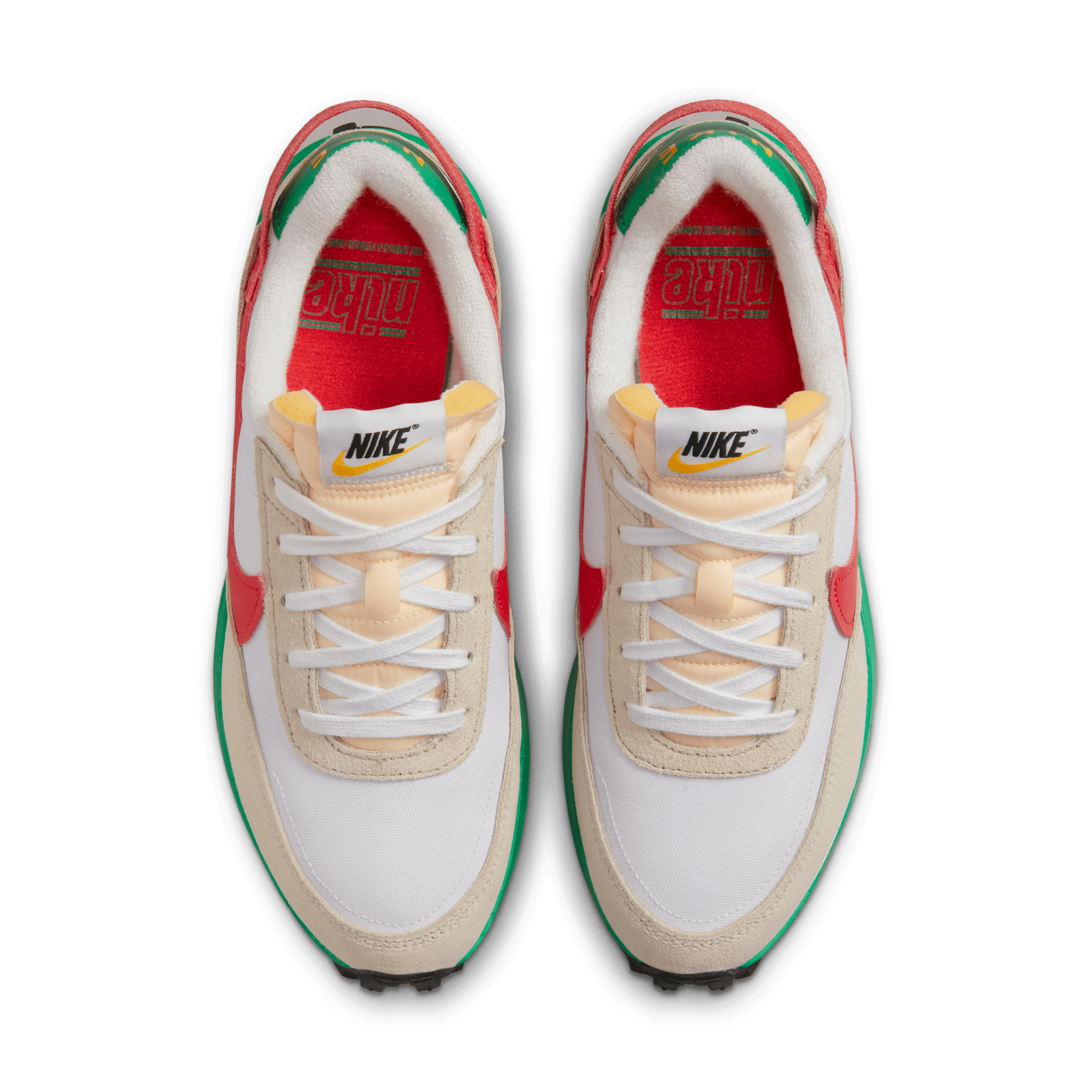 Tenis Nike Dama Wafle Debut Blanco Rojo Gris - DX2940-100