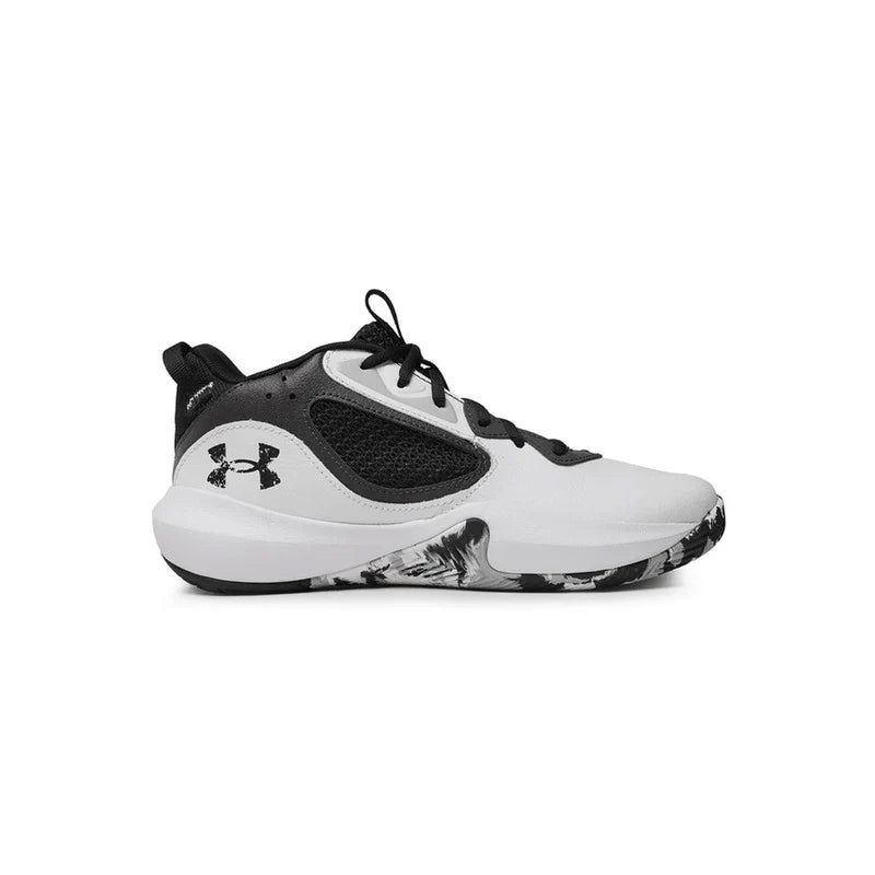 Botas UNDER ARMOUR Junior Basquebol Blanca Negra Lockdown - 3025618-101