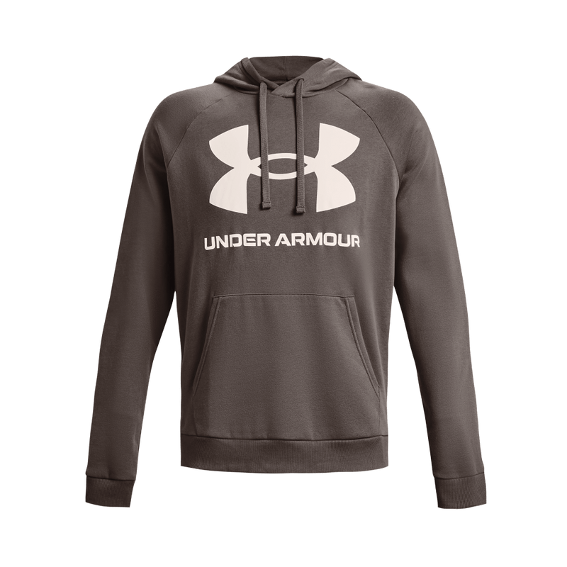 Hoodye UNDER ARMOUR Hombre Café Logo Blanco Algodón Cerrado - 1357093-176
