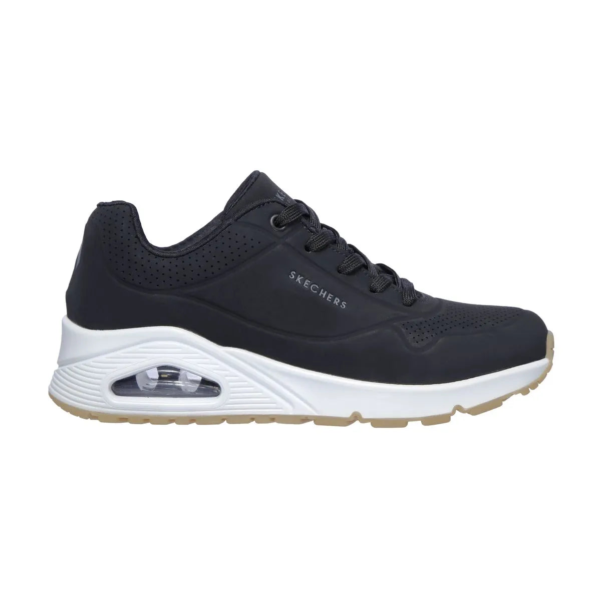 Tenis SKECHERS Dama  Uno Stand On Air Negro Blanco - 73690-BLK