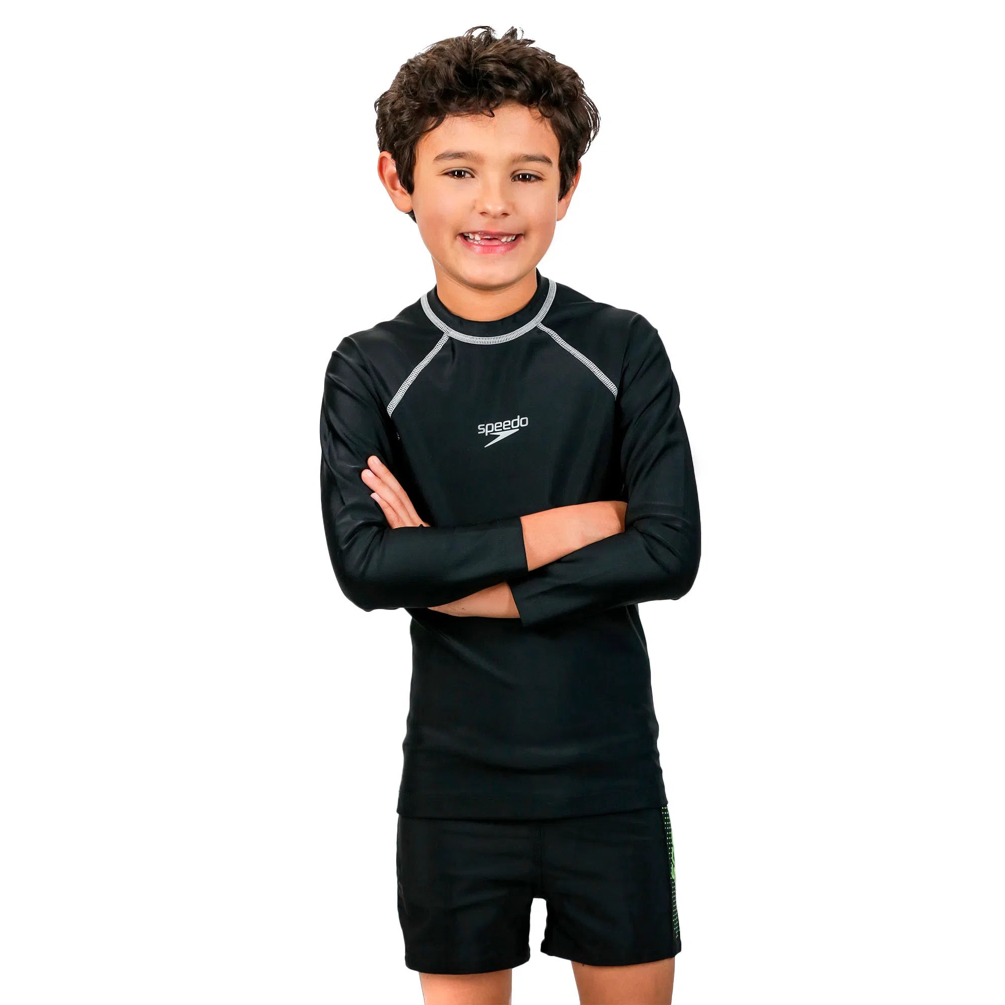 T Shirt Speedo Ml Hyden Negro Junior - 8N010140000