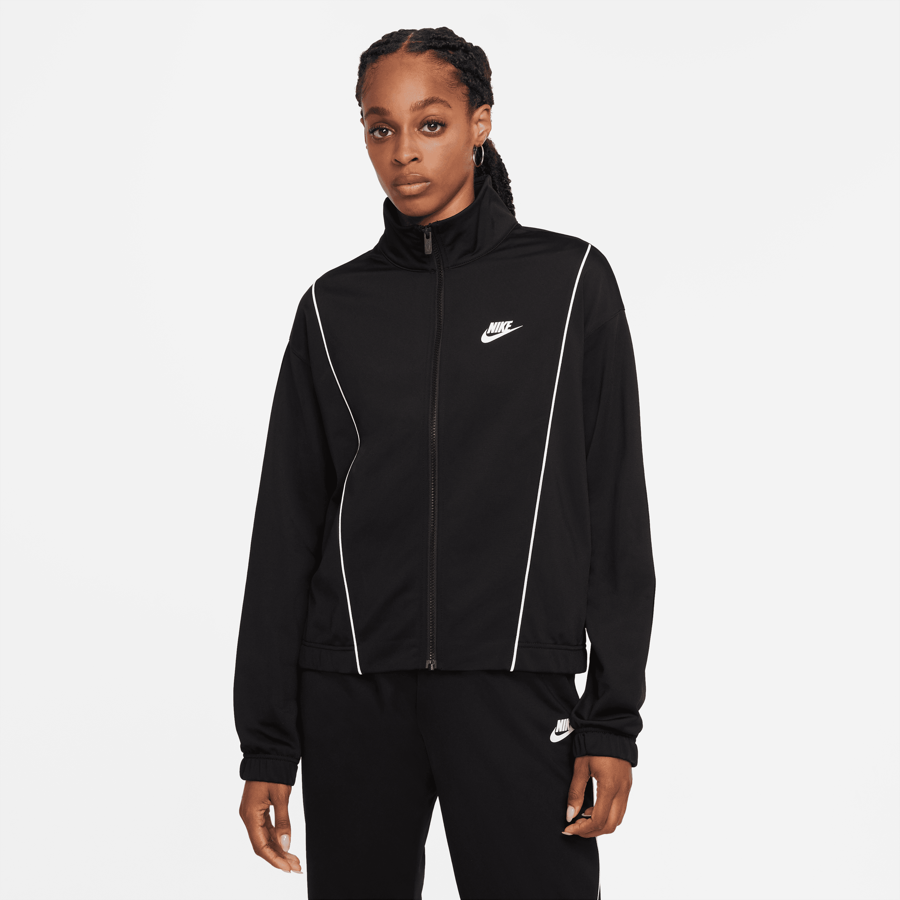 Sudadera Nike Dama Negra Blanca - DD5860-011