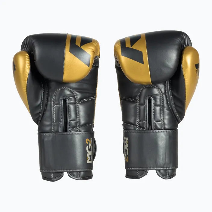 Guantes Boxeo RDX Negro Dorado - BGR-F4GL