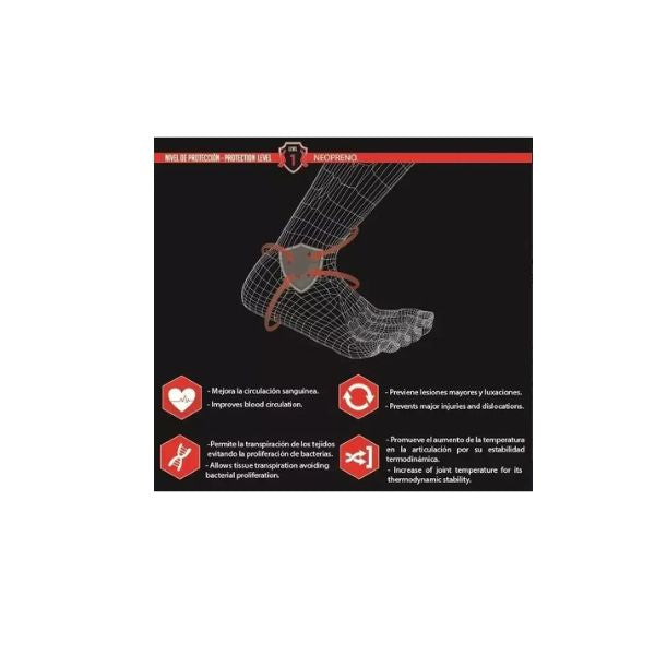 Tobillera k6  Elastica Ajustable  Talla Unica - 68010