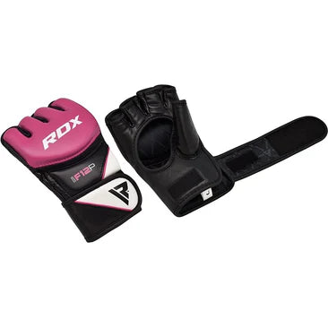 Guantes MMA RDX Negro Rosado - GGR-F12P