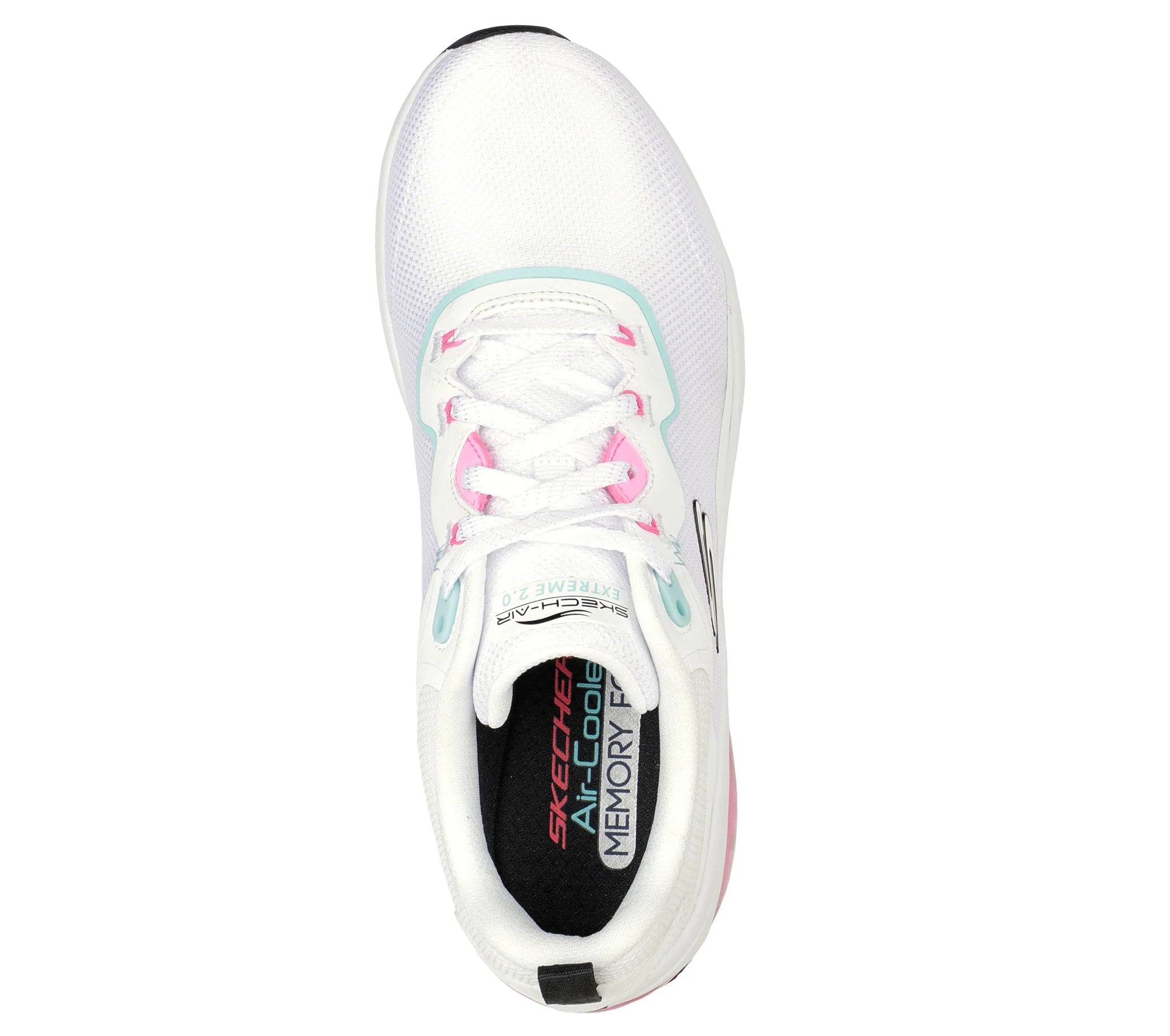 Tenis Dama Skechers High momentum Blanco Rosa  - 149646-WBPK