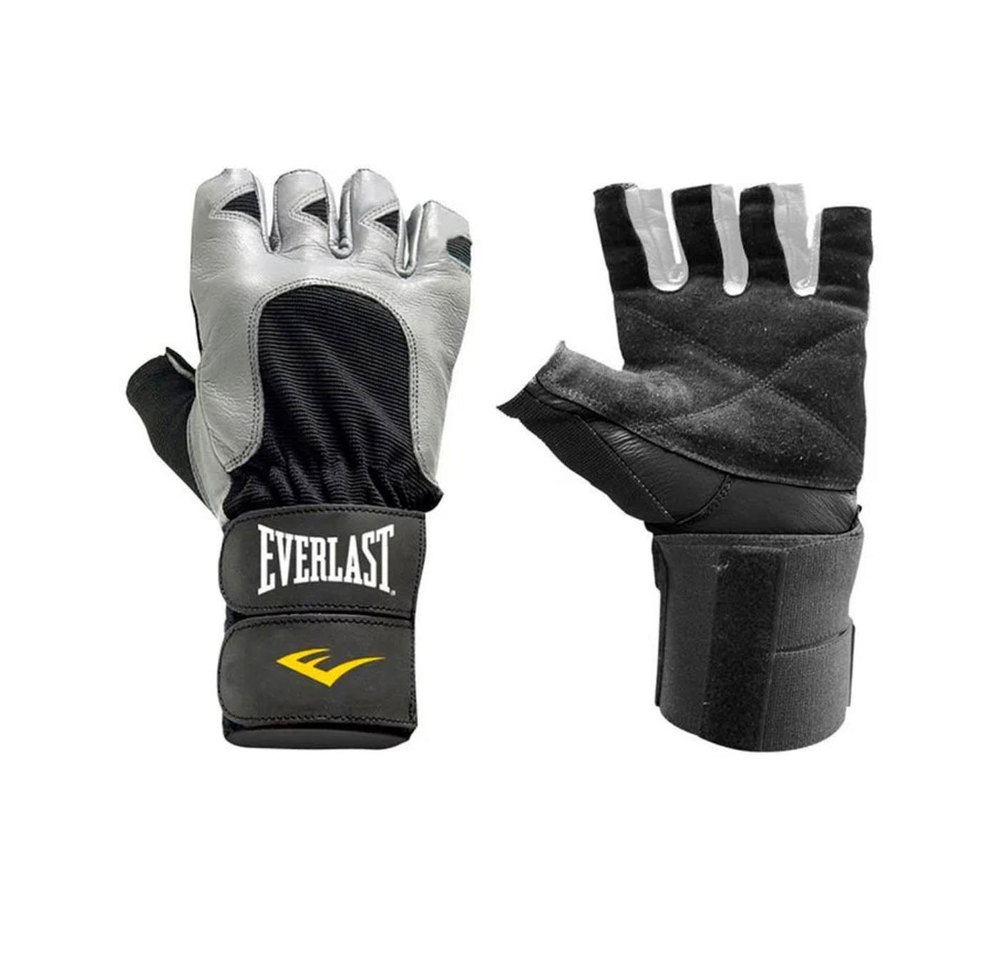 Guantes Pesas con muñequera Negro por gris Everlast  EVWG7K7T02