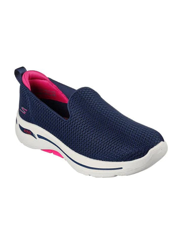 Tenis Dama SKECHERS Go Walk Arch Fit Azul Rosa - 124880-NVHP