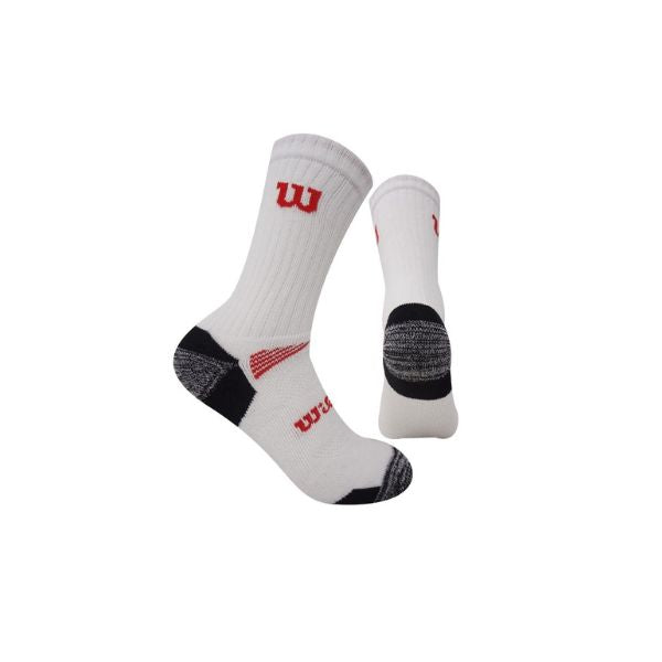 Medias WILSON Hombre Caña Alta Set X3 Blanca  - C0905