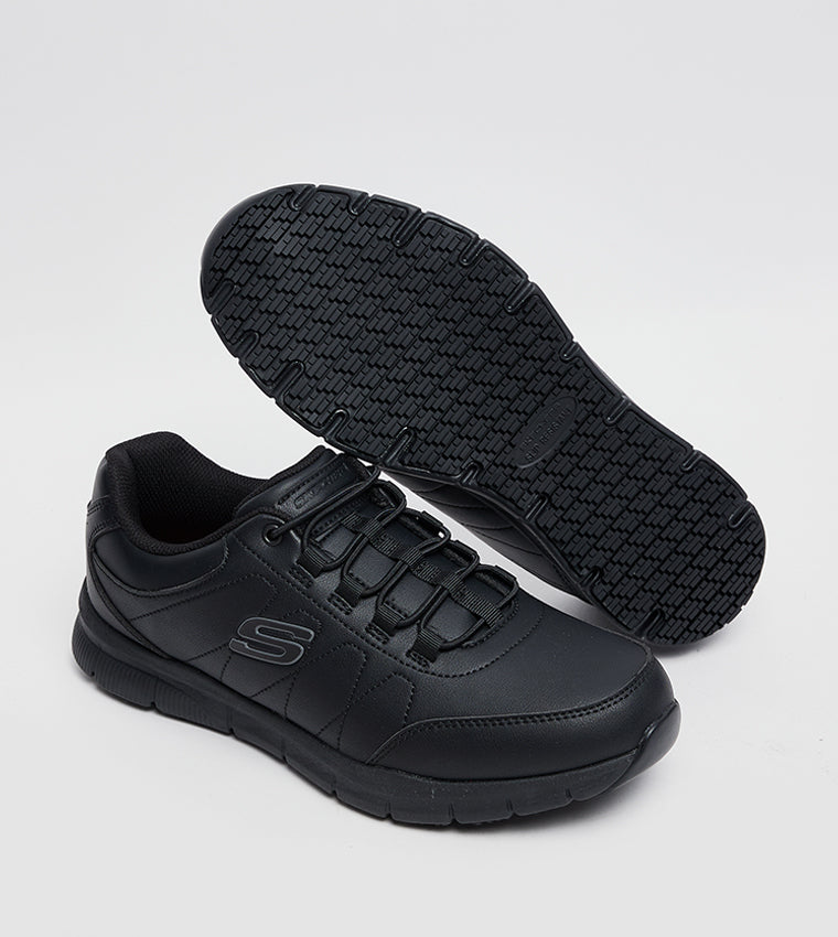 Zapatos  SKECHERS Hombre De Cuero Todo Negro Nampa Osil - 200272-BLK