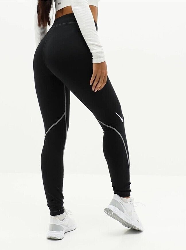 Licra NIKE Dama Yoga Negra Costura Blanca - DR6175-010