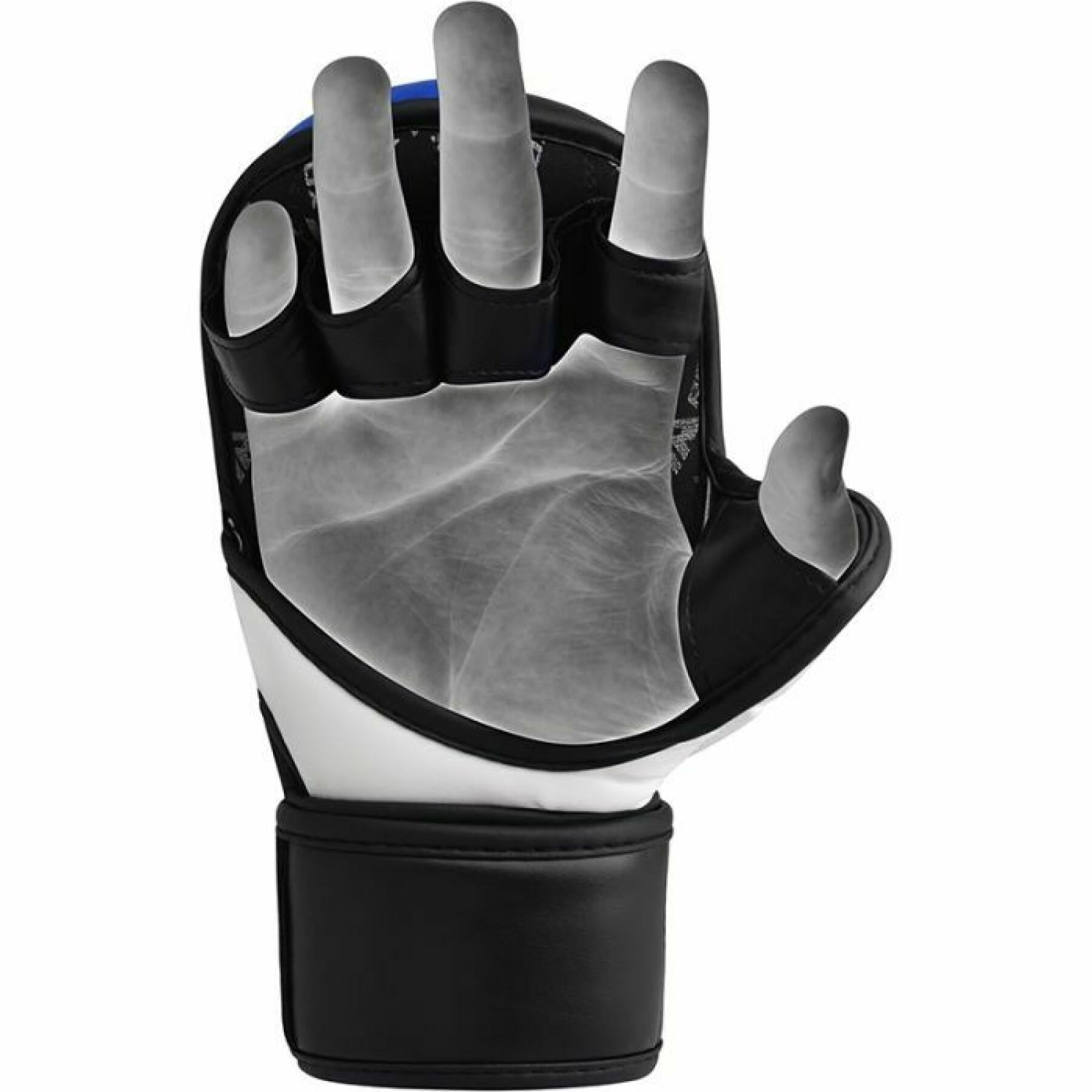 Guantes MMA RDX Negro Azul Blanco - GGR-T6U