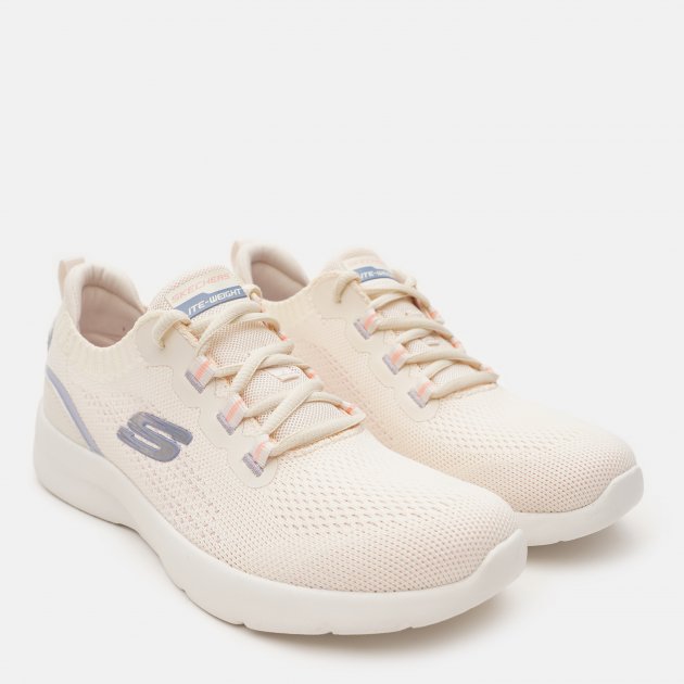 Tenis Dama SKECHERS Dynamight Daytime Stride Beige Rosa Gris - 149546-OFPK