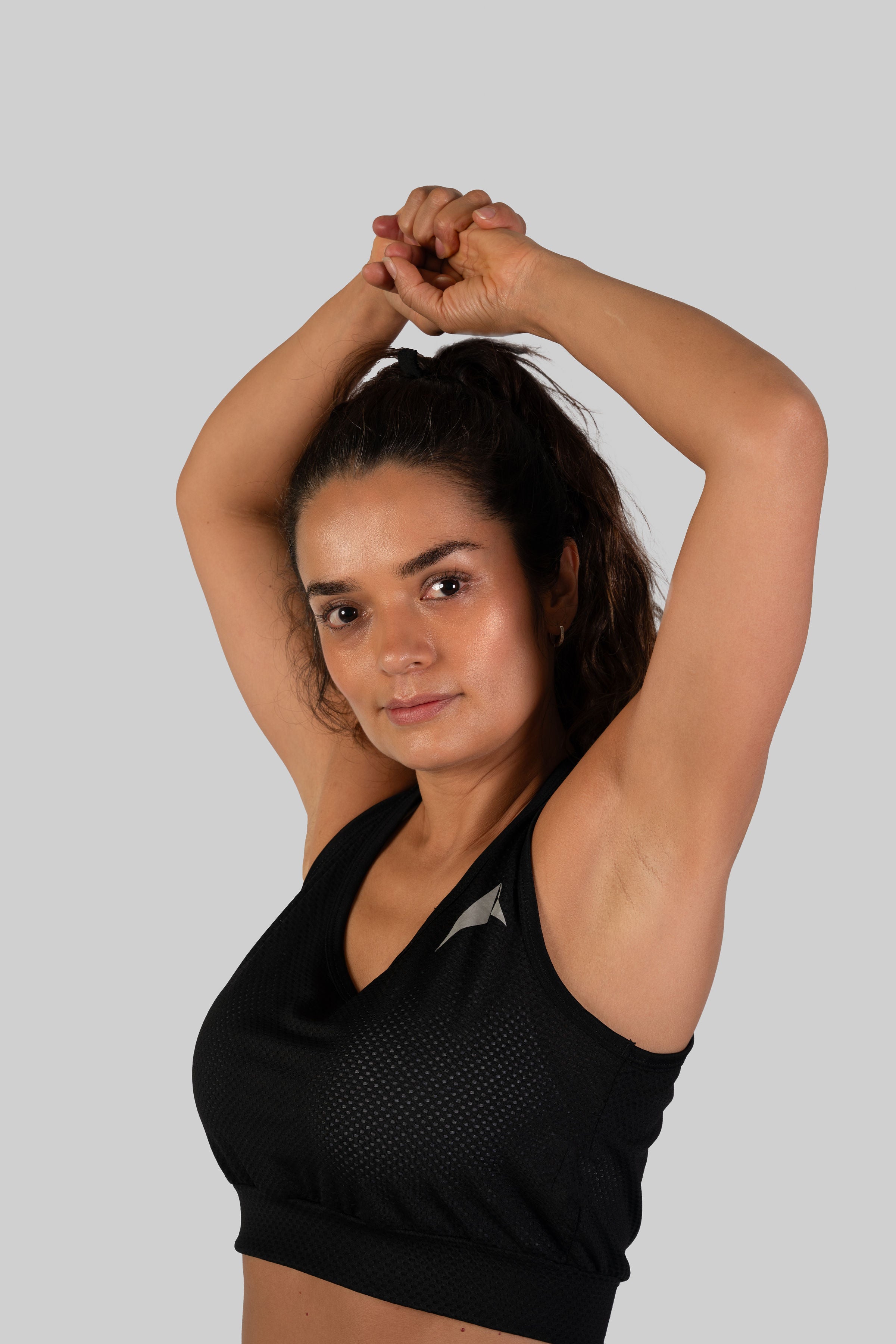 Crop Top Negro Claro Alas Draft - 703-BLA-NEG