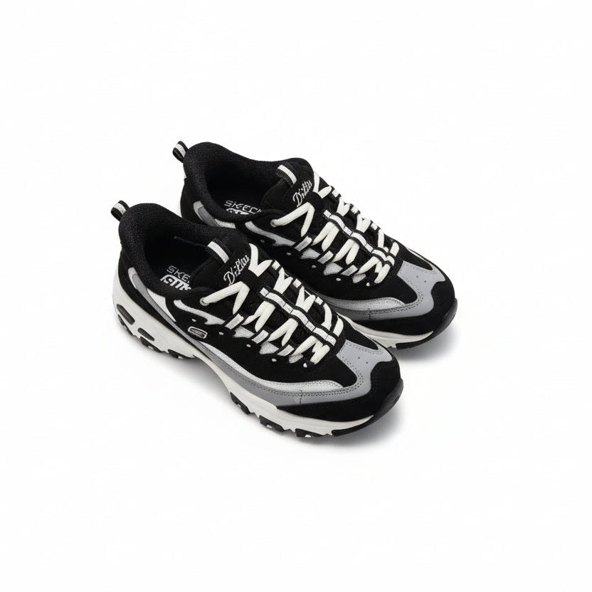 Tenis SKECHERS Dama Dlite Smooth Nostalgia Negra - 150537-BKNT