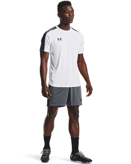 Pantaloneta Under Armour Hombre Gris Con Negro Entrenamiento - 1365416-012