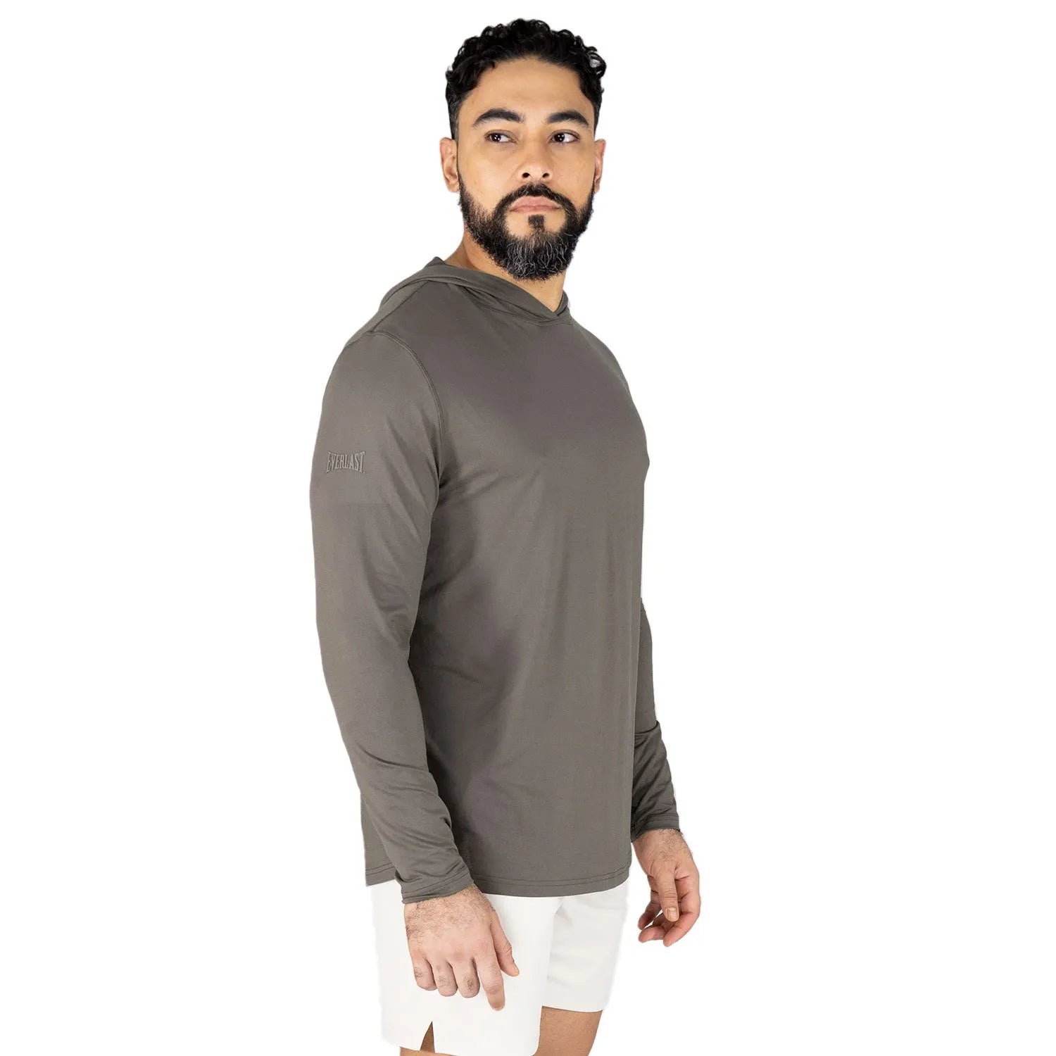 CAMISETA MANGA LARGA CAPOTA ENTRENAMIENTO IRON CAFÉ HOMBRE  - EV96HEM555