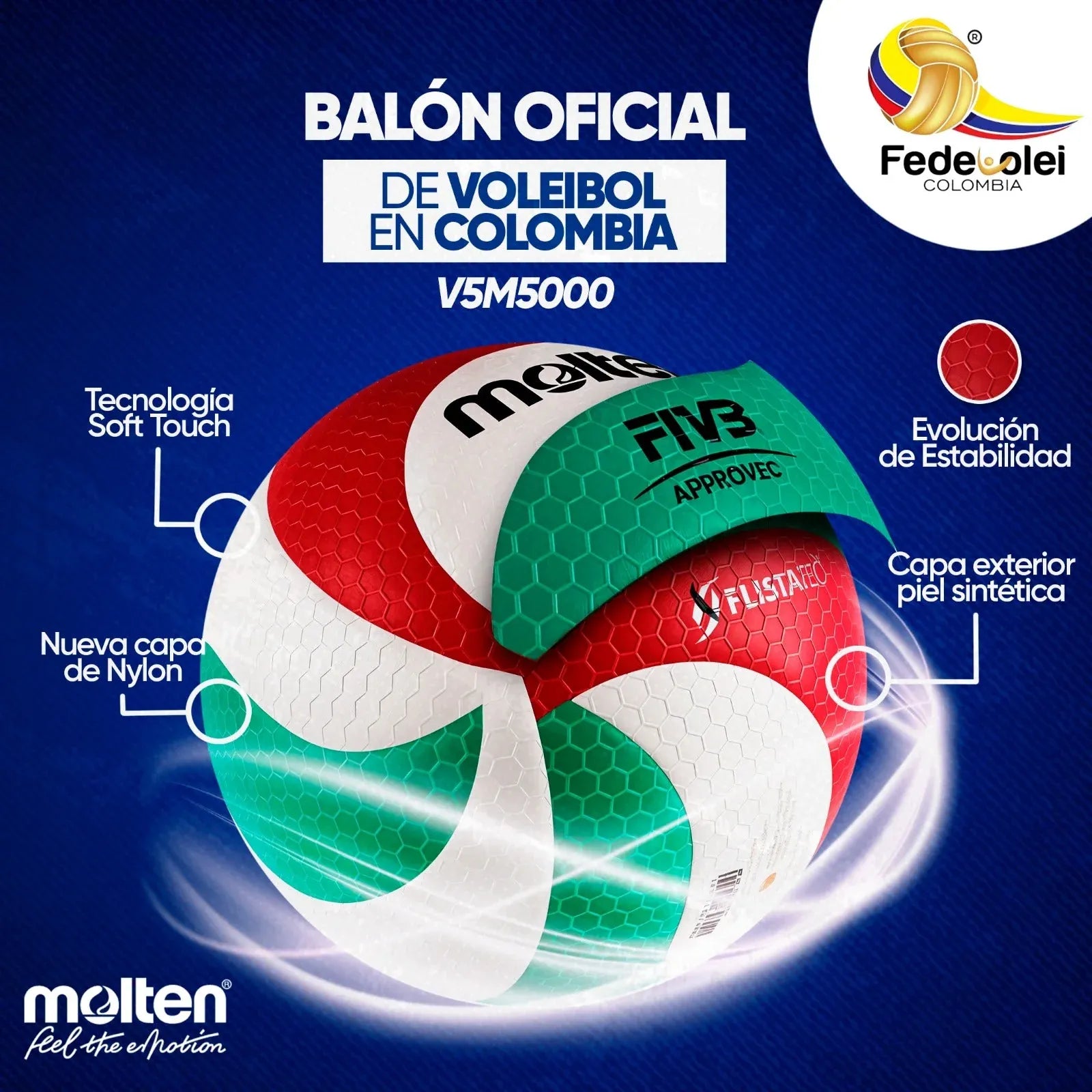 Balón Volleyball Molten - VSM5000