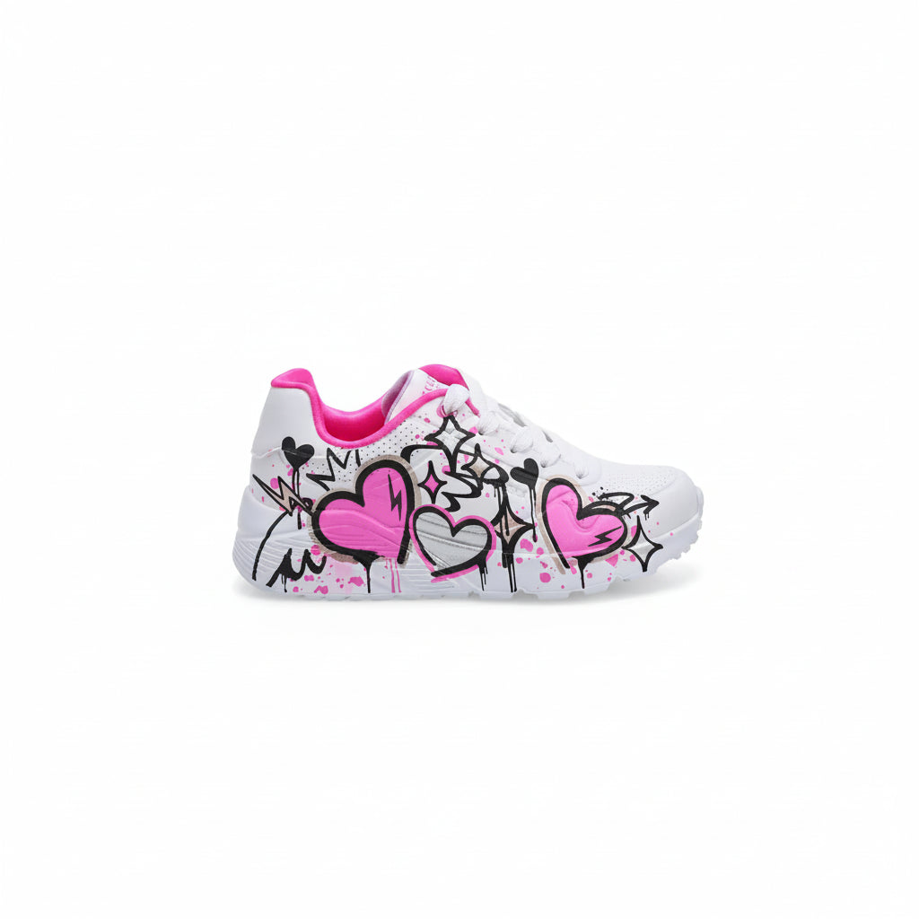 TENIS UNO LITE REIGHHEART BLANCO CORAZONES JUNIOR - 310422L-WMLT