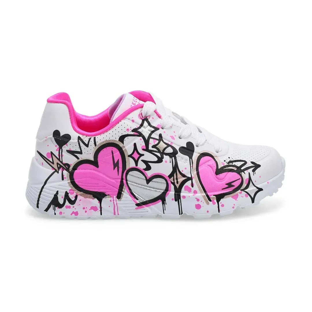 TENIS UNO LITE REIGHHEART BLANCO CORAZONES JUNIOR - 310422L-WMLT