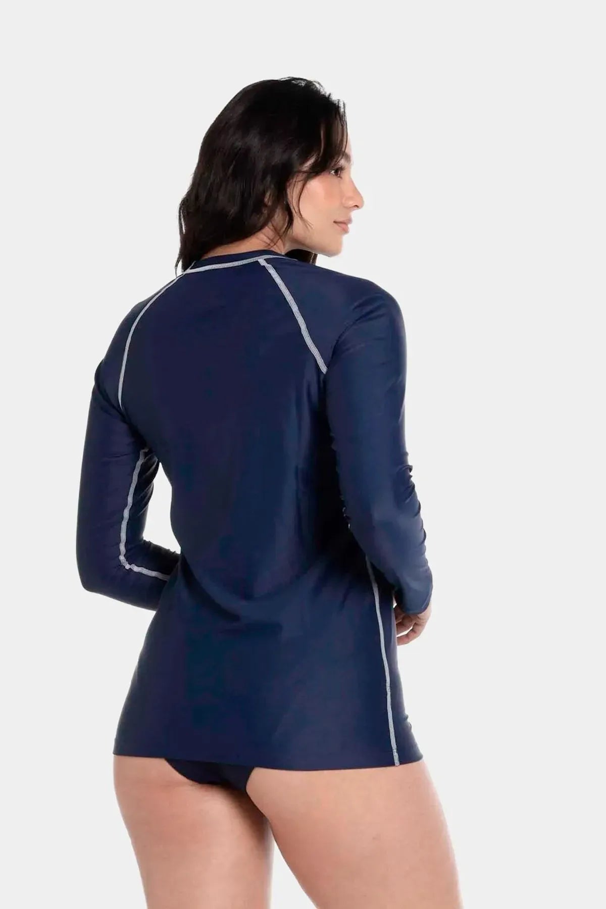 CAMISETA MANGA LARGA SPEEDO NATACION NEGRO AQUA UNISEX - R-8N010130052-AZUL