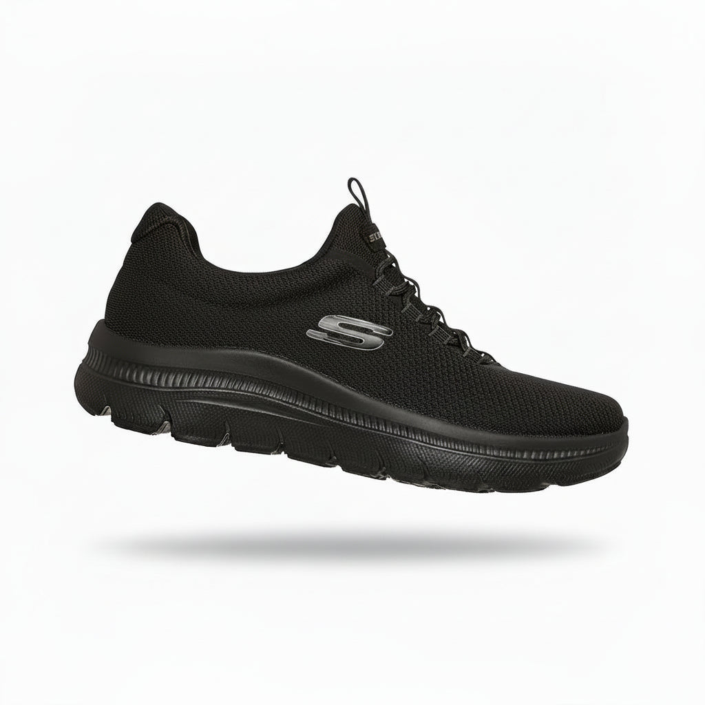 TENIS SKECHERS MUJER  SUMMITS PLUS SUMMER HAZE TODO NEGRO  - 150668-BBK