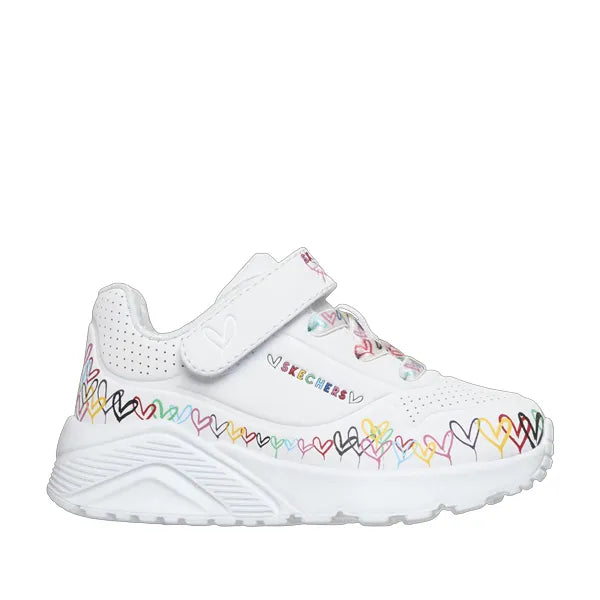 TENIS SKECHERS UNO LITE HEART  CRAZE BLANCO COLORES BEBE - 314091N-WMLT