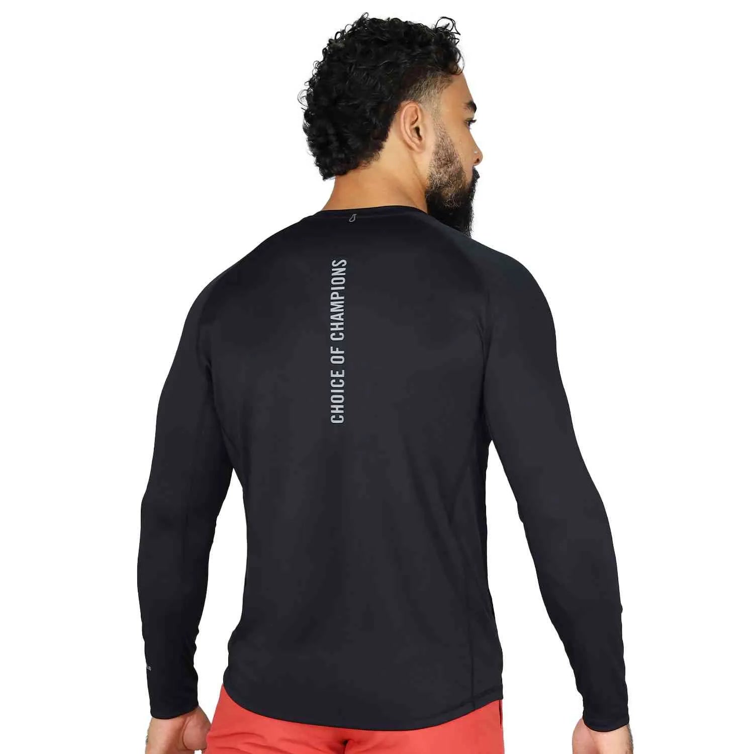 CAMISETA MANGA LARGA PROTECCION UV NATACION HB - EV96HAM211 NEGRA