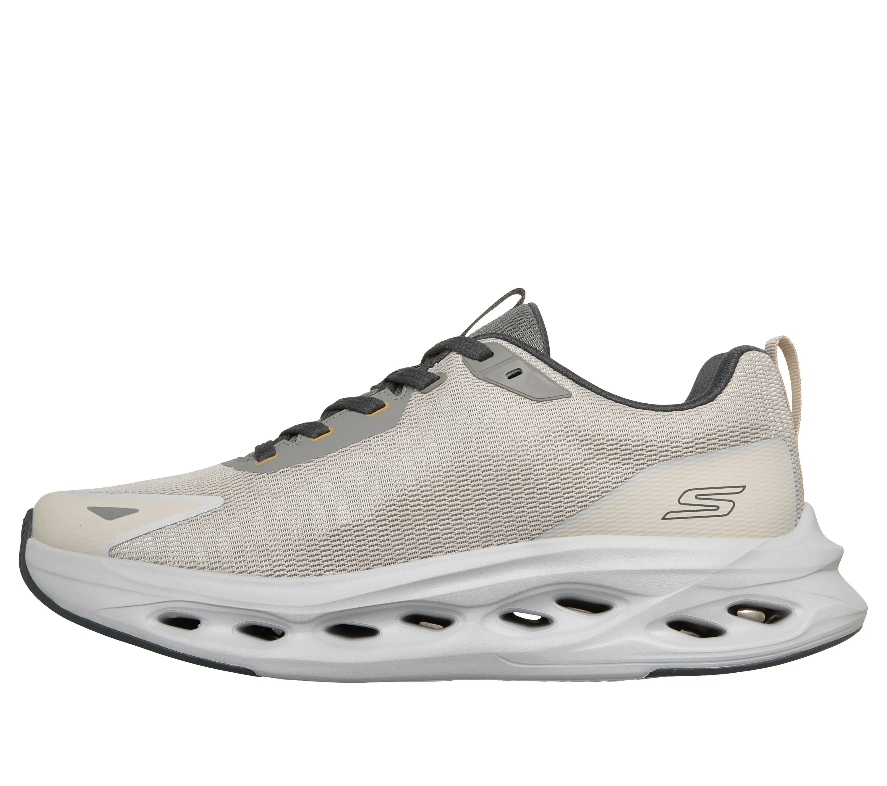 TENIS SKECHERS MAX CUSHIONING GLIDE STEP BEIGE VERDE NATURAL HOMBRE - 220417-NAT