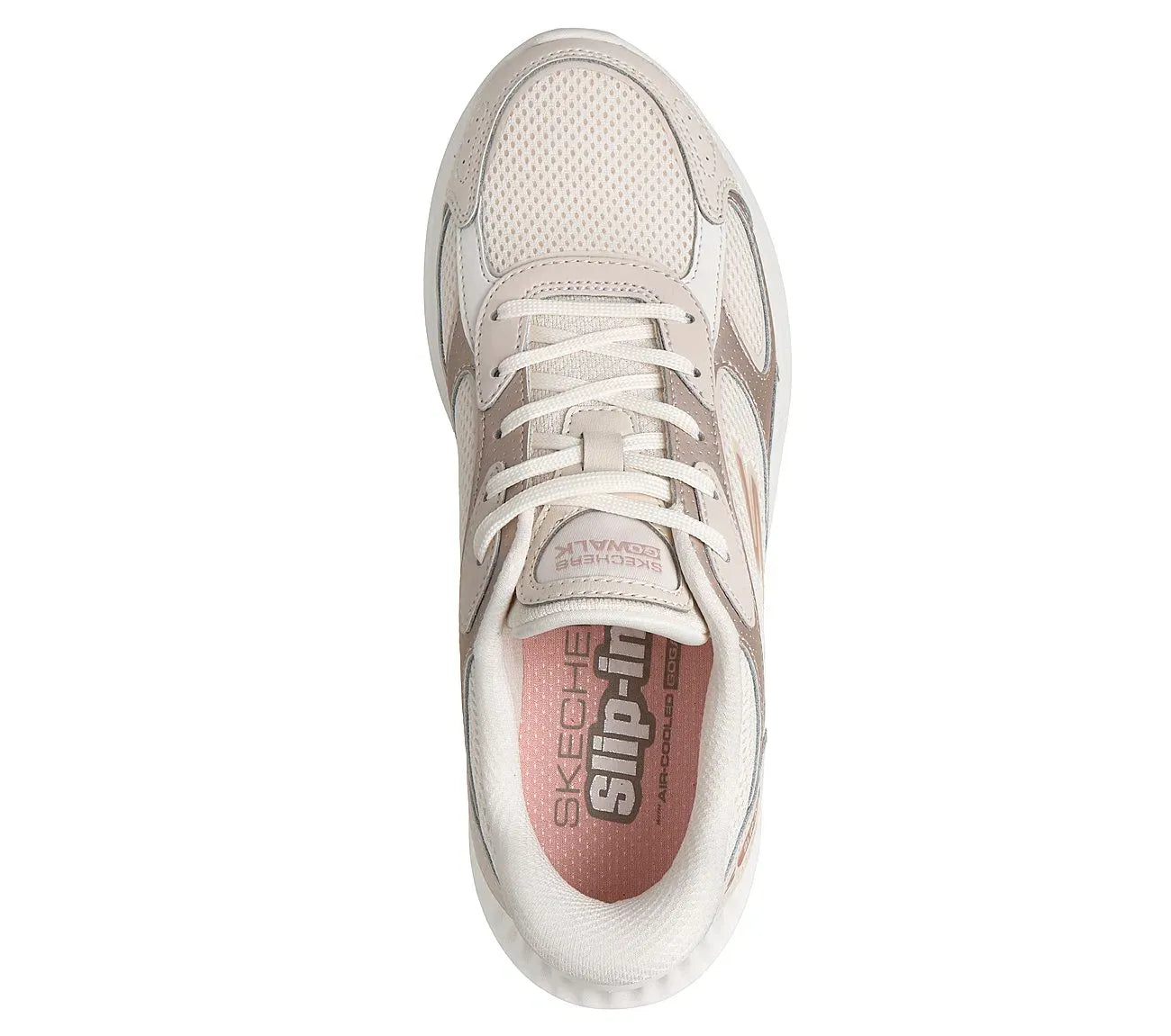 Tenis SKECHERS DAMA TENIS GO WALK NOW AURA BEIGE - 125662-RSGD